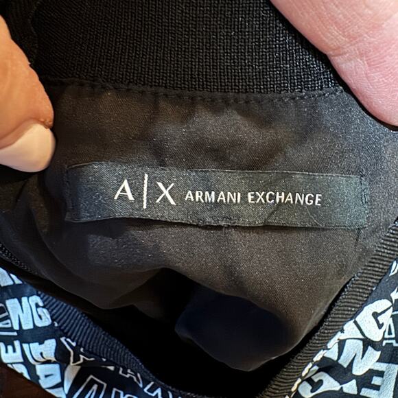 Armani Exchange Midi Dress A|X Women's Logo T Shirt Dress Size 2 EUC Long Black - Picture 11 of 16